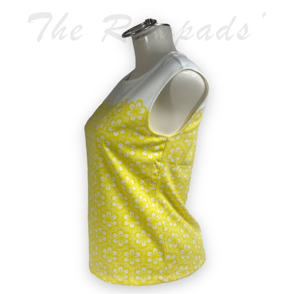 Ann Taylor Upper White Yellow Floral Pattern Body Blouse Size Petite Sma… - Picture 4 of 8